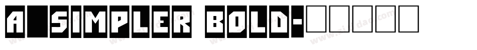 a_Simpler Bold字体转换